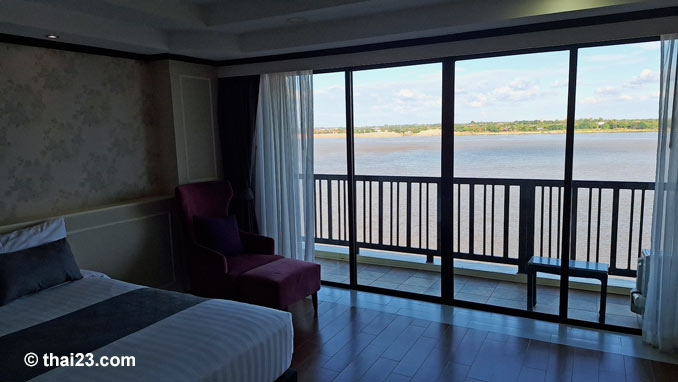 Am Morgen: Mekong Sonnenaufhang