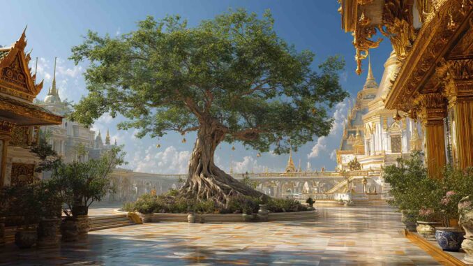 salbaum-in-thai-tempelanlage Salbaum (Sala) | สาละ