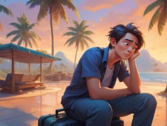 Reisender mit Jetlag in Thailand
