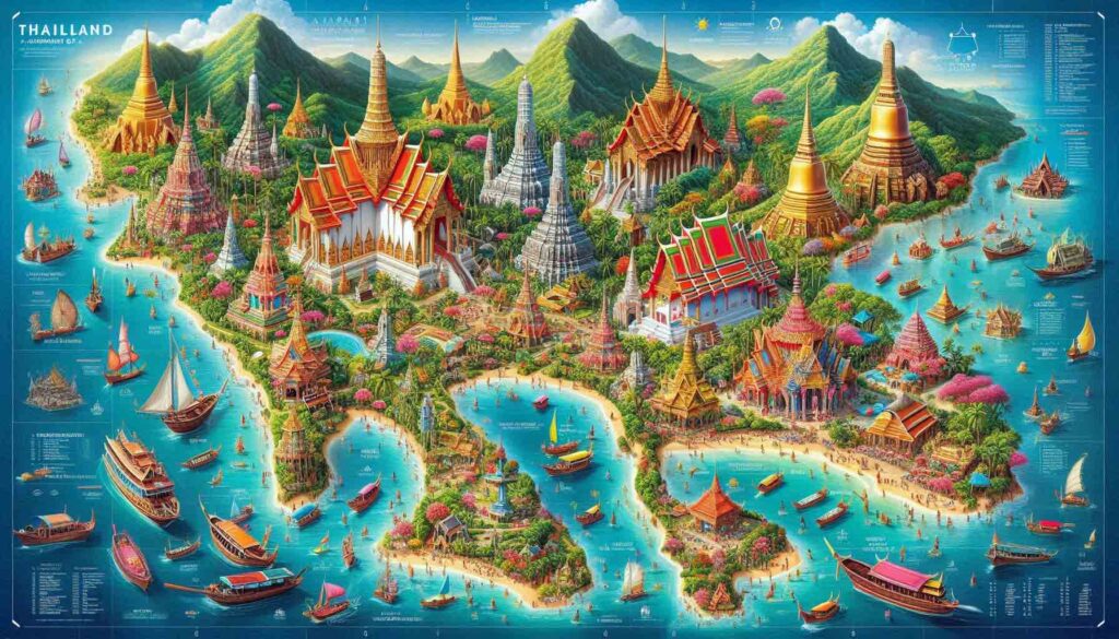 Thailand Regionen KI Bild