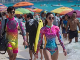 Rashguard in Thailand bietet Schutz vor Quallen